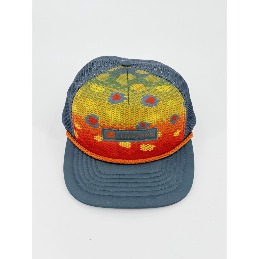 Fishpond Trucker Snap Back Hat - Red/yellow Honey Comb - Great Condition
